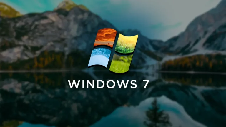 windows 7 ISO in a scenic background