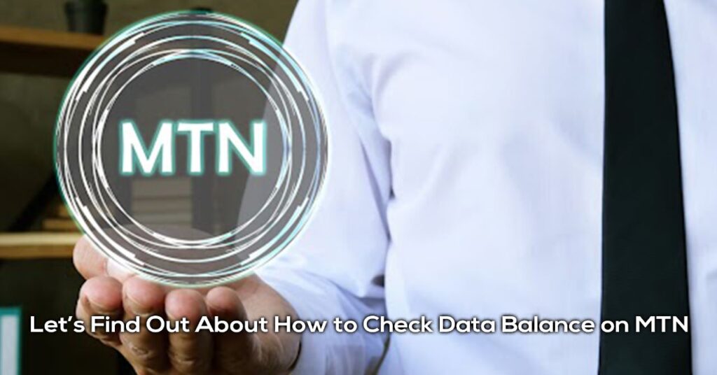 Man holding data balance on mtn