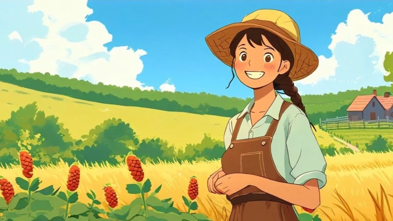 ghibli style image generator woman in field