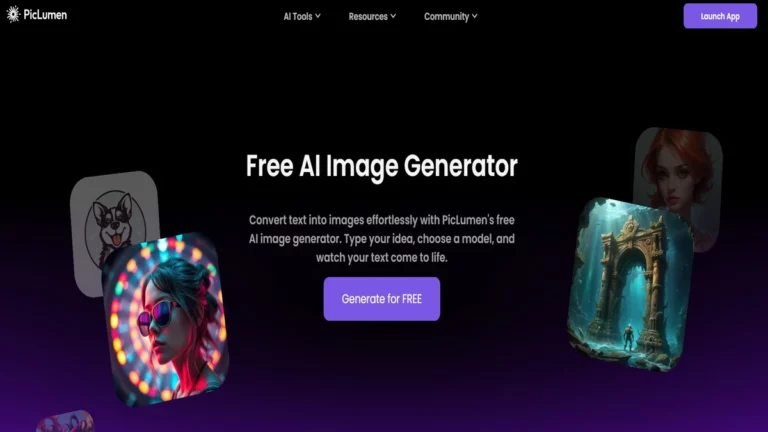 Homepage of piclumen ai