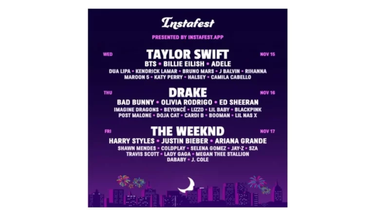 concer line-up instafest app