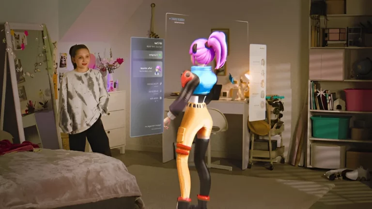 girl creating ai avatars through a generator app