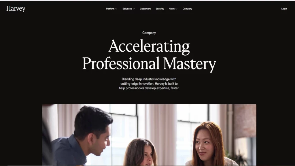 harvey ai desktop web homepage